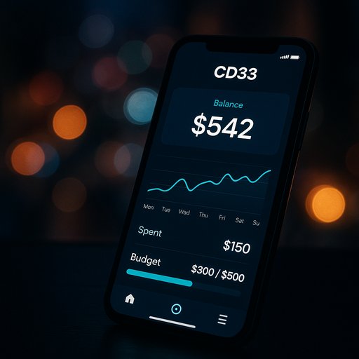 CD33 খরচ-ট্র্যাকার ড্যাশবোর্ড